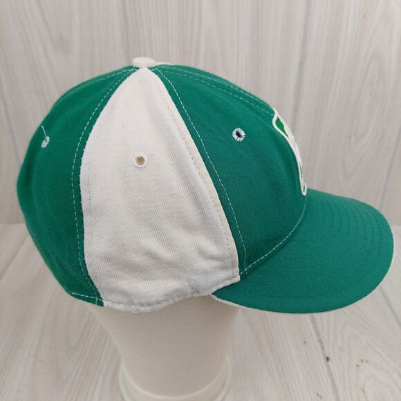 VTG Boston Celtics Hat Cap 7 1/2 New Era 59FIFTY Wool Fitted Two Tone USA NBA - Picture 4 of 13